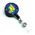 Carolines Treasures Letter N Initial Monogram Blue Swirls Retractable Badge Reel CJ1011-NBR